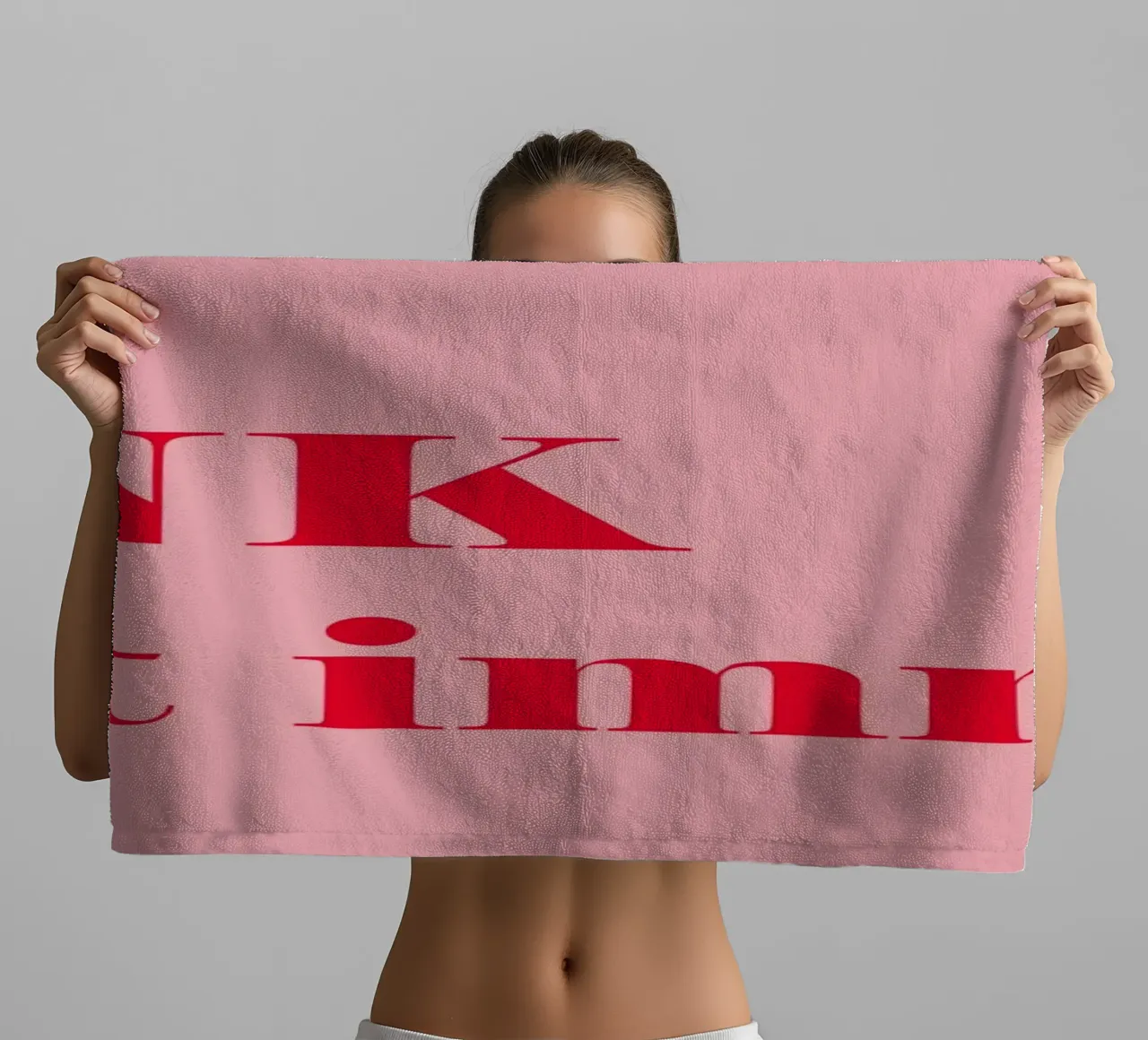 Pink always works - a cheerful statement in raspberry red for the towel by Stilrausch