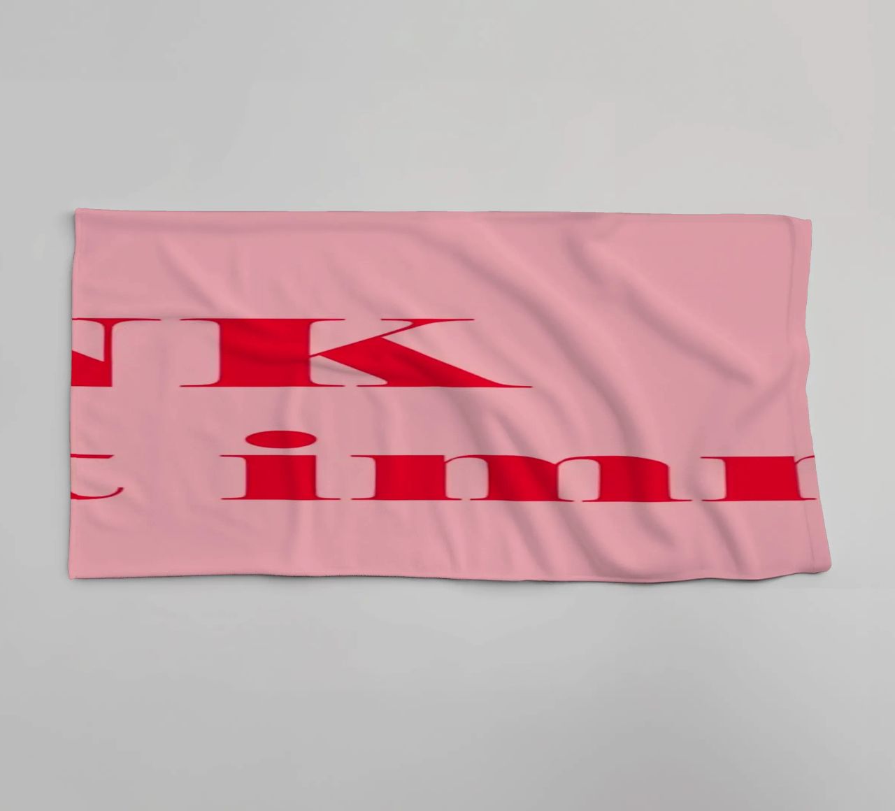 Pink always works - a cheerful statement in raspberry red for the towel by Stilrausch
