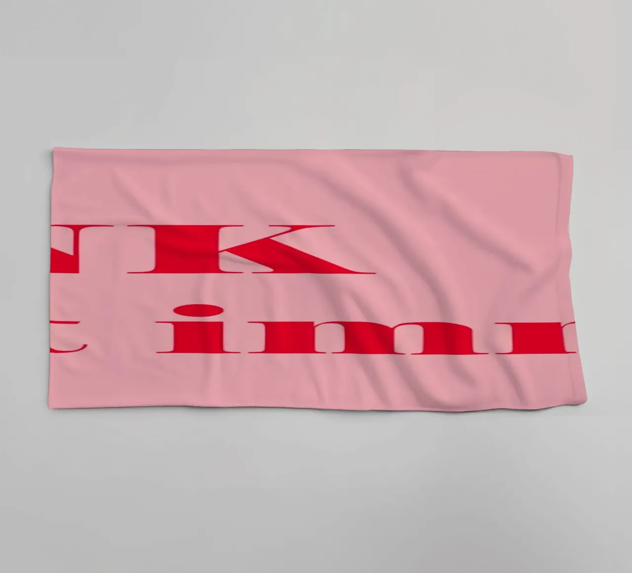Pink always works - a cheerful statement in raspberry red for the towel by Stilrausch