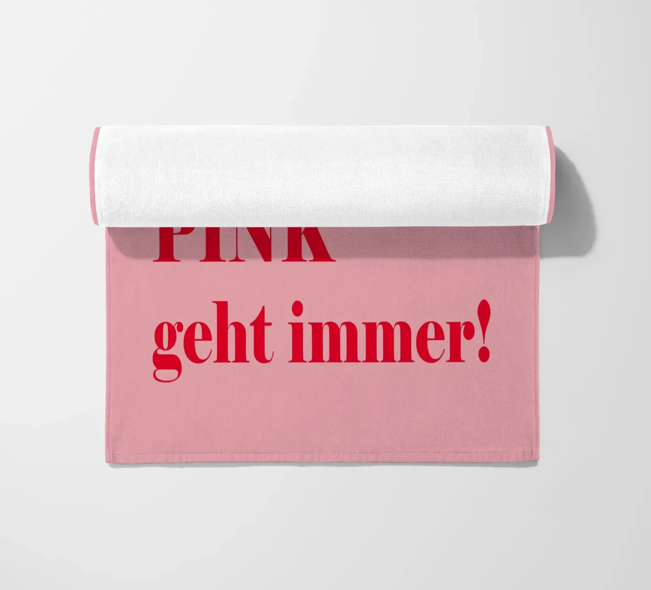 Pink always works - a cheerful statement in raspberry red for the beach towel by Stilrausch