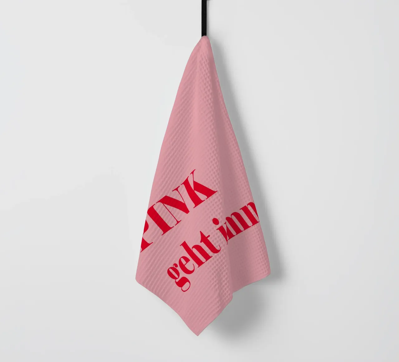 Pink always works - a cheerful statement in raspberry red for the tea towel by Stilrausch