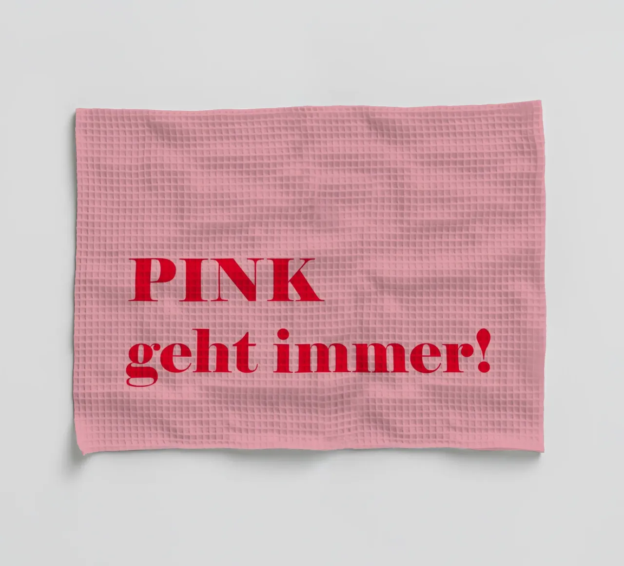 Pink always works - a cheerful statement in raspberry red for the tea towel by Stilrausch