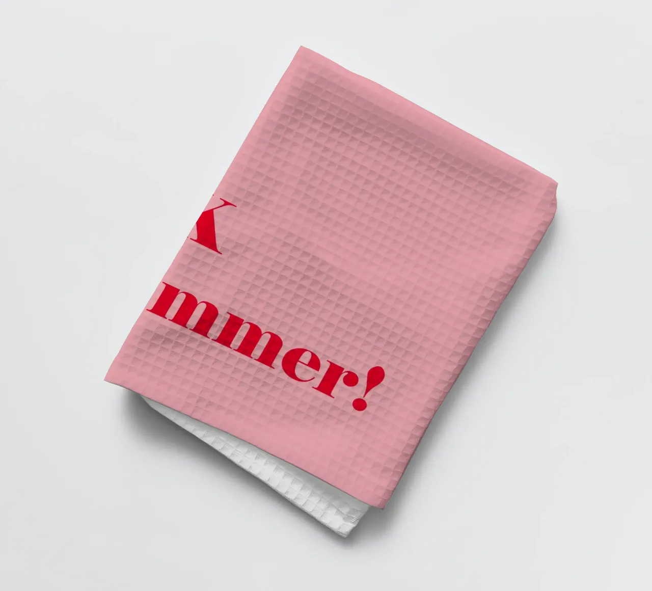 Pink always works - a cheerful statement in raspberry red for the tea towel by Stilrausch