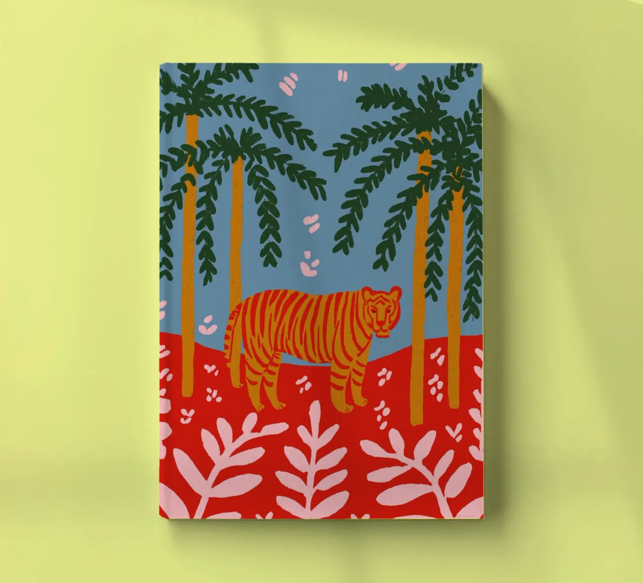 Tiger Under Palms notebook by treechild