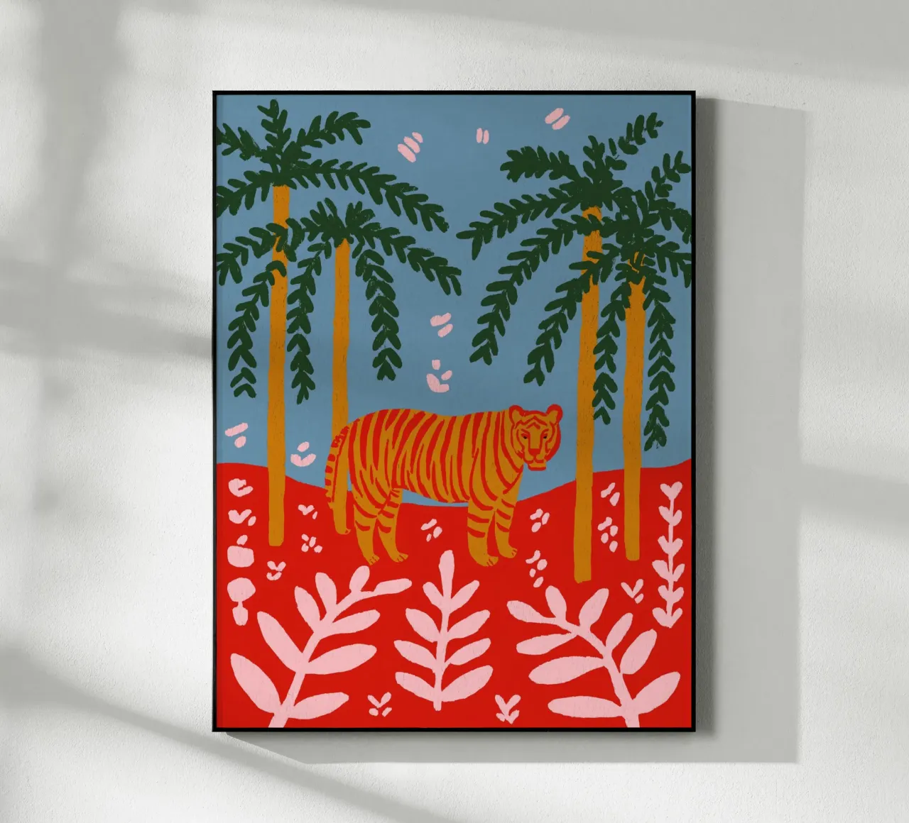 Tiger Under Palms plexiglass da treechild