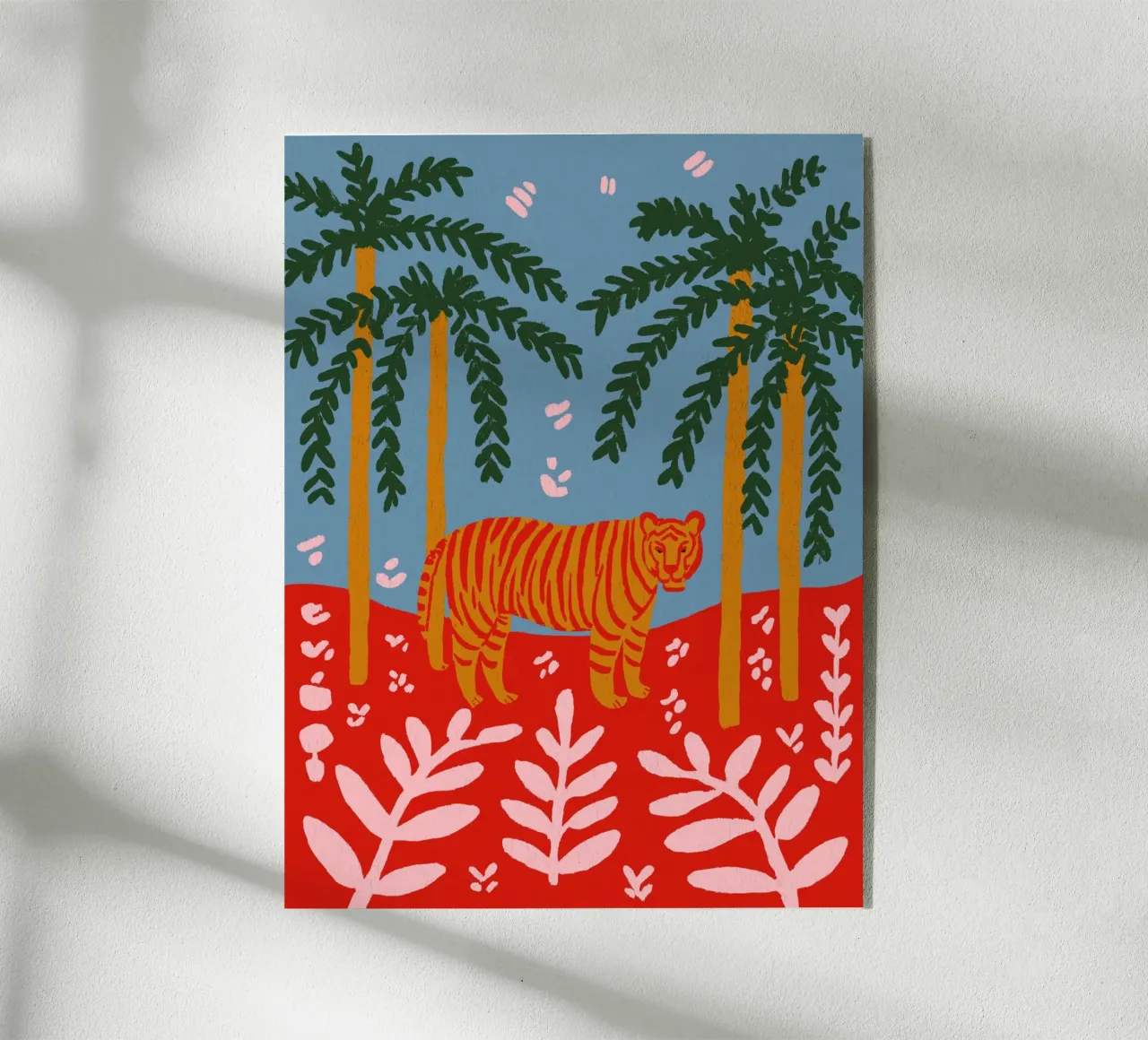 Tiger Under Palms plexiglass da treechild