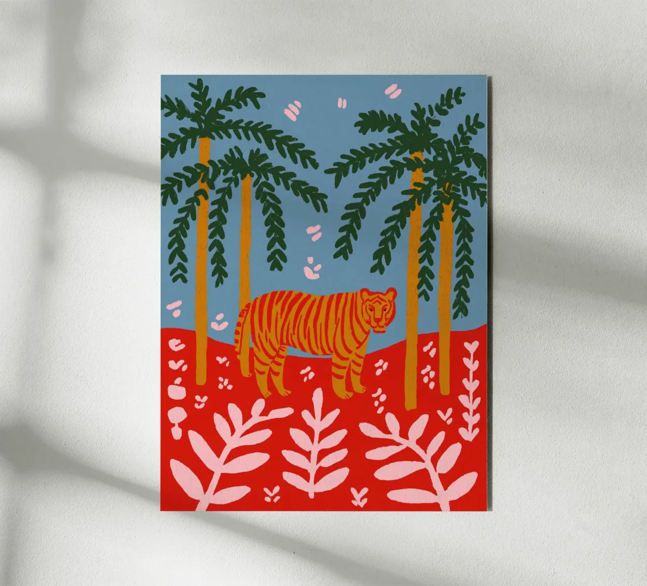 Tiger Under Palms alluminio dibond da treechild