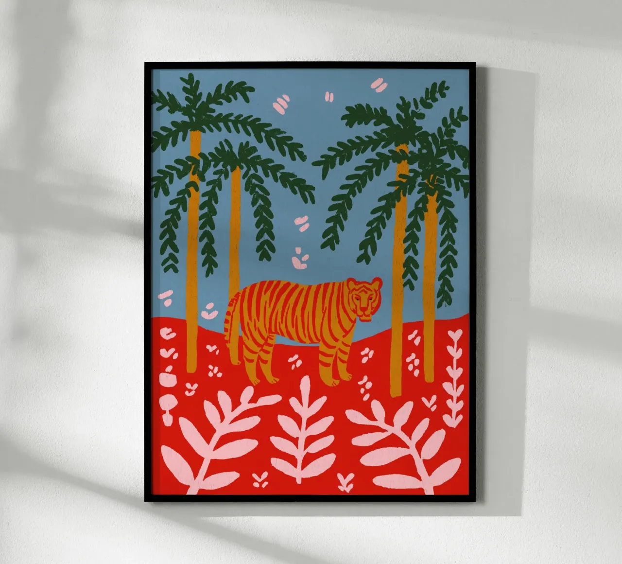 Tiger Under Palms carta hahnemühle da treechild