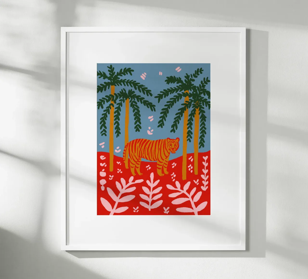 Tiger Under Palms carta hahnemühle da treechild