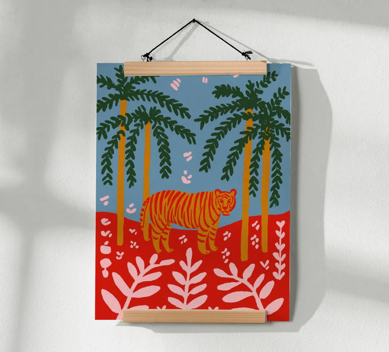 Tiger Under Palms carta hahnemühle da treechild