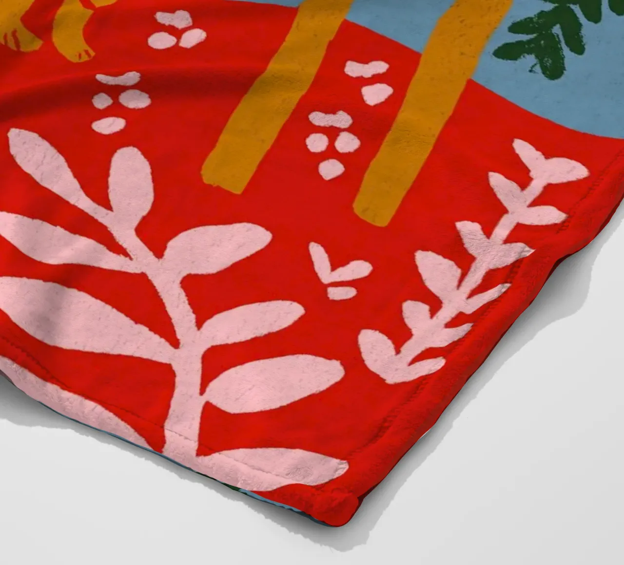 Tiger Under Palms coperta in pile da treechild