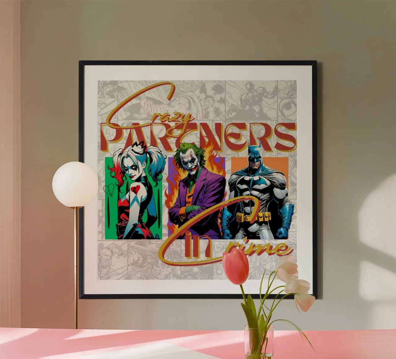 🃏 GOTHAM'S REBELS: CRIME & GLORY EDITION!💥 poster con telaio in plastica da Eni Brandon