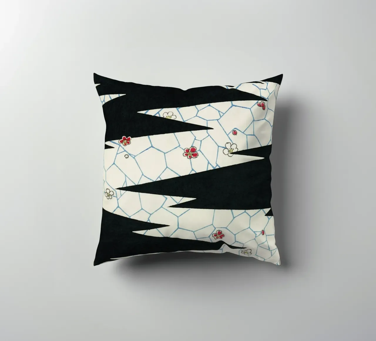 Flowers on a footpath illustration cuscino da vintageshop