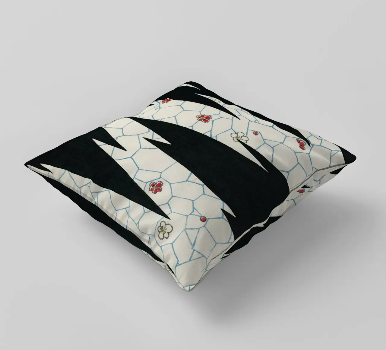 Flowers on a footpath illustration cuscino da vintageshop