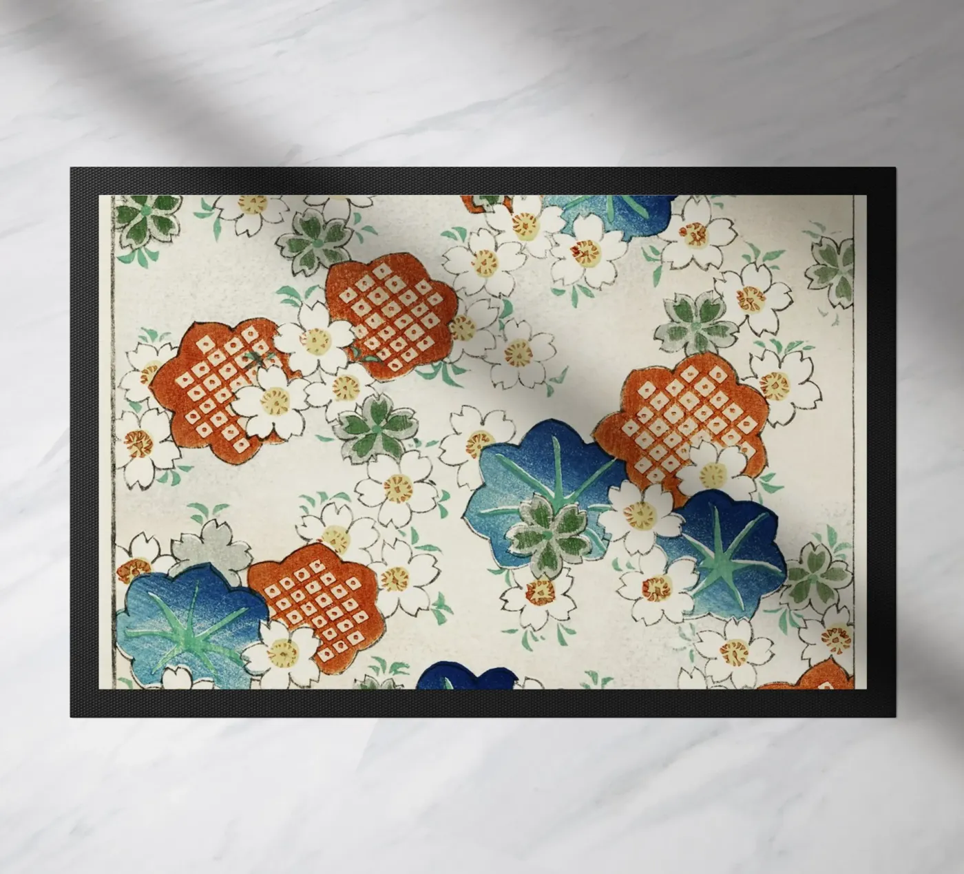 Floral pattern Fußmatte von vintageshop