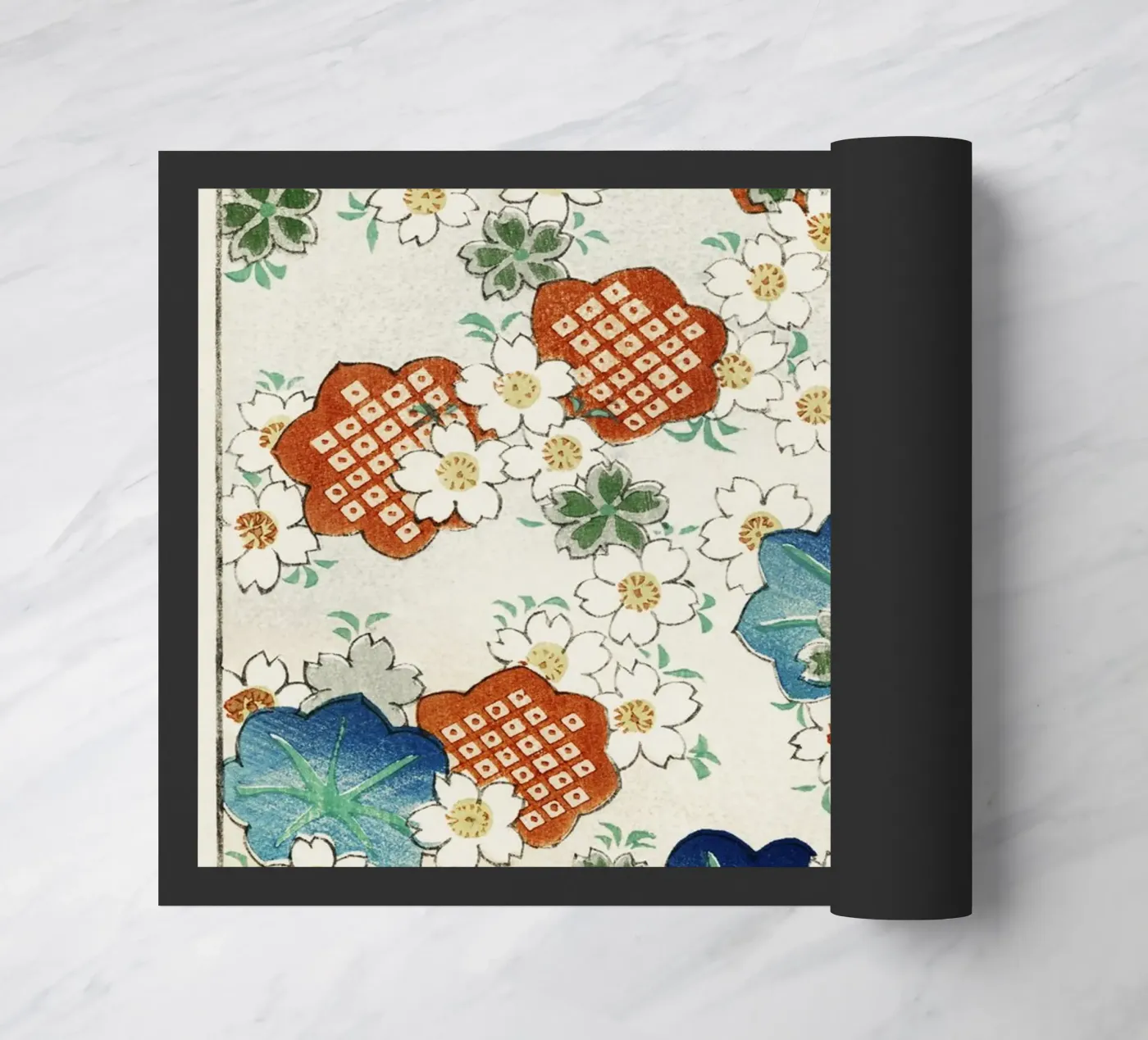 Floral pattern Fußmatte von vintageshop