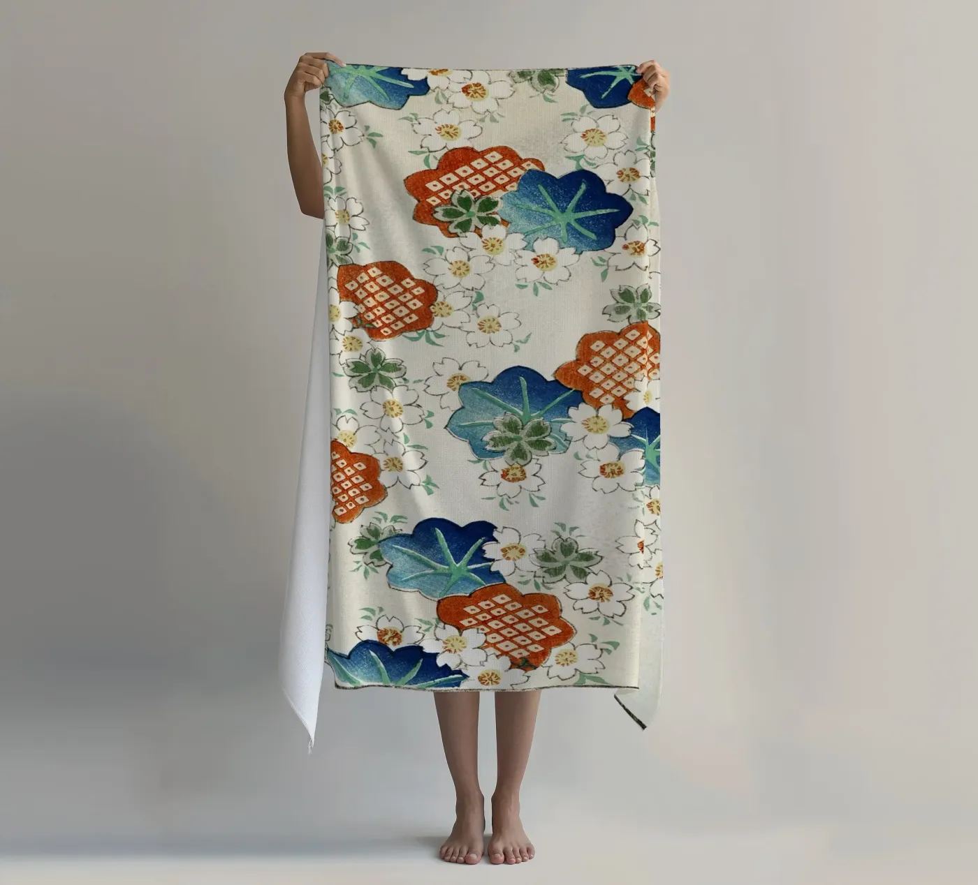 Floral pattern beach towel by vintageshop