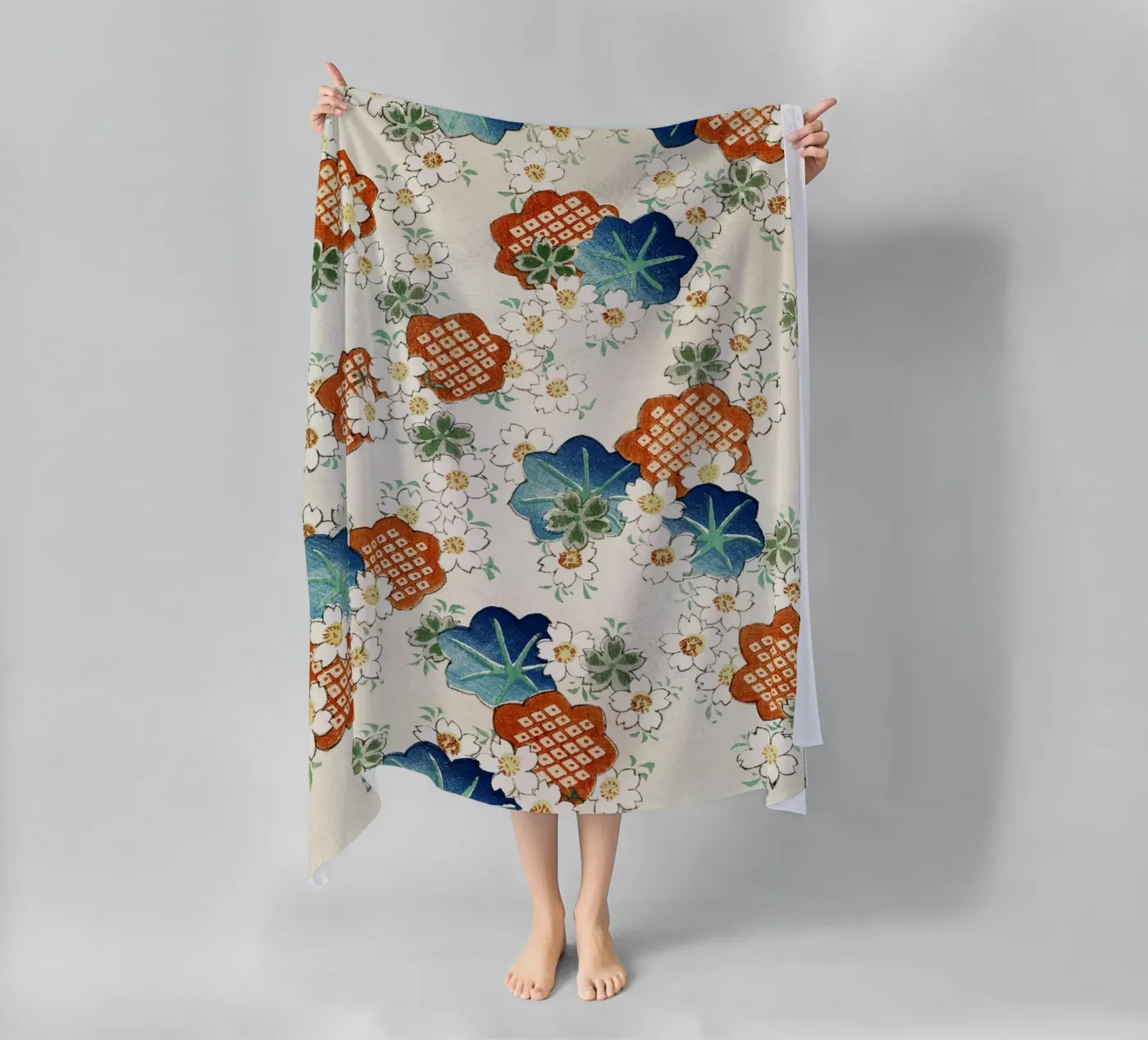 Floral pattern beach towel by vintageshop