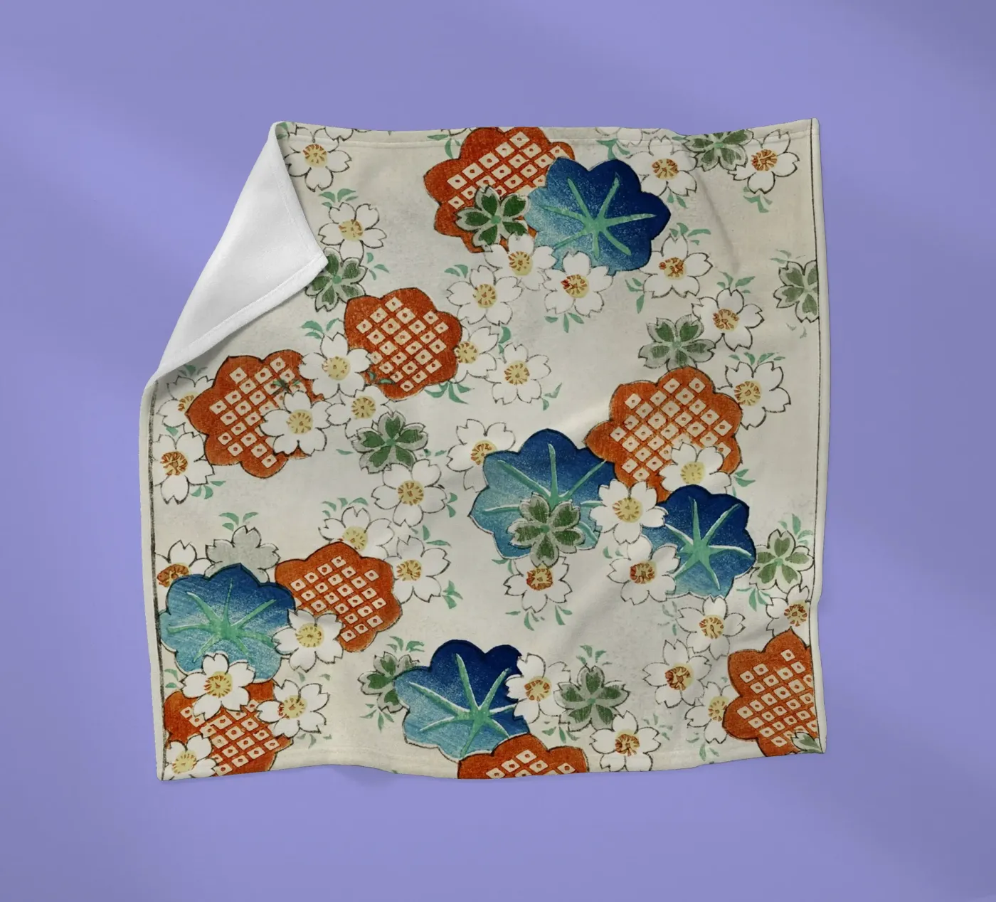 Floral pattern Fleecedecke von vintageshop