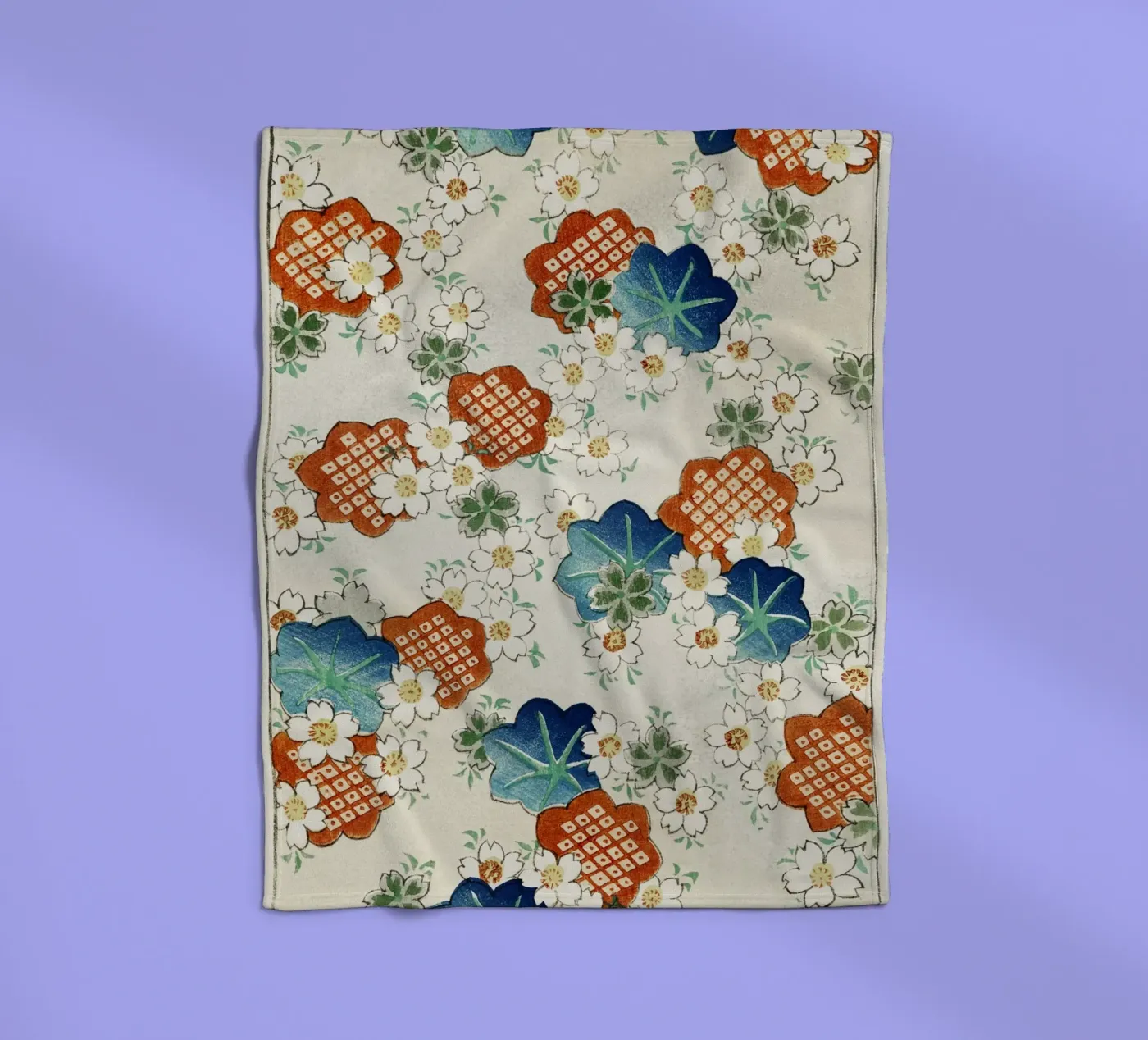 Floral pattern Fleecedecke von vintageshop