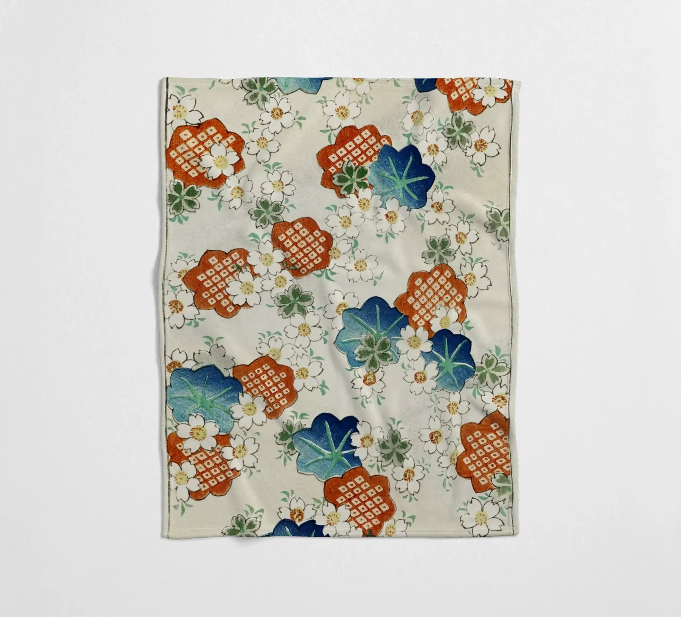 Floral pattern Fleecedecke von vintageshop