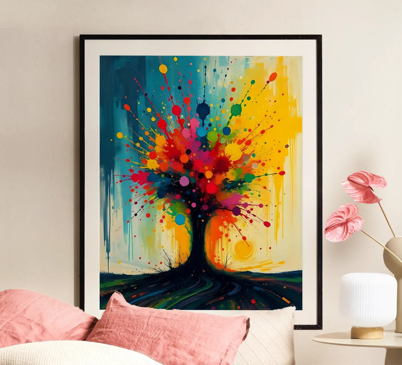 Malerei_E_6 Poster von Farb- und Blütenzauber by LK