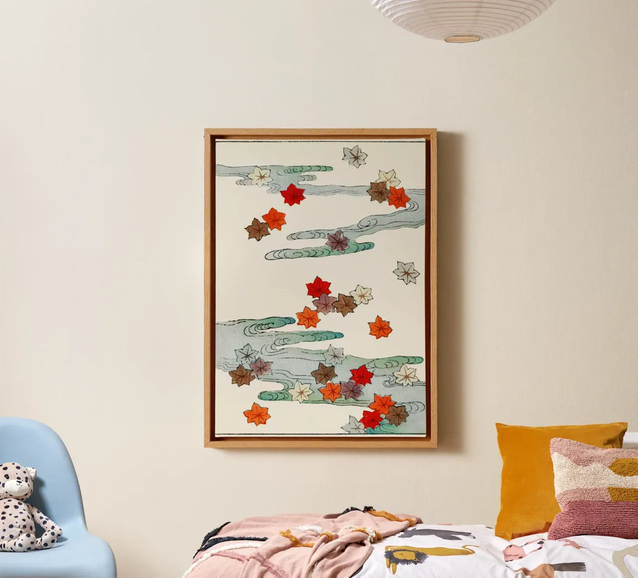 Autumn and water illustration. tela con Cornice a cassetta da vintageshop