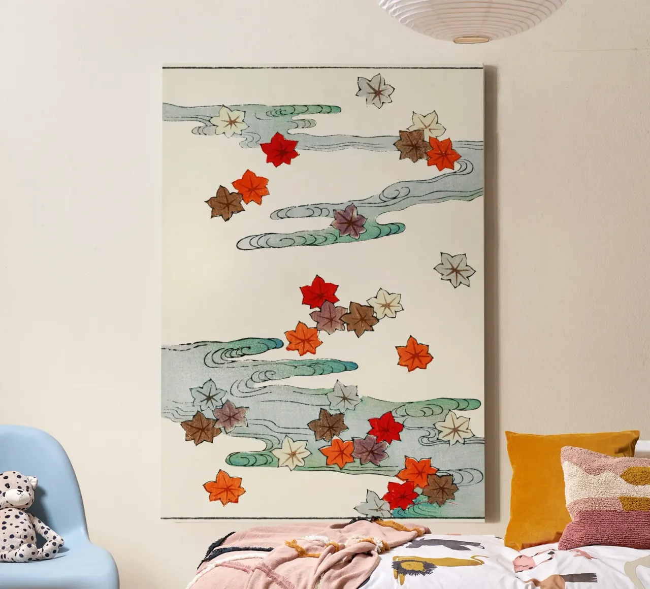 Autumn and water illustration. tela con Cornice a cassetta da vintageshop