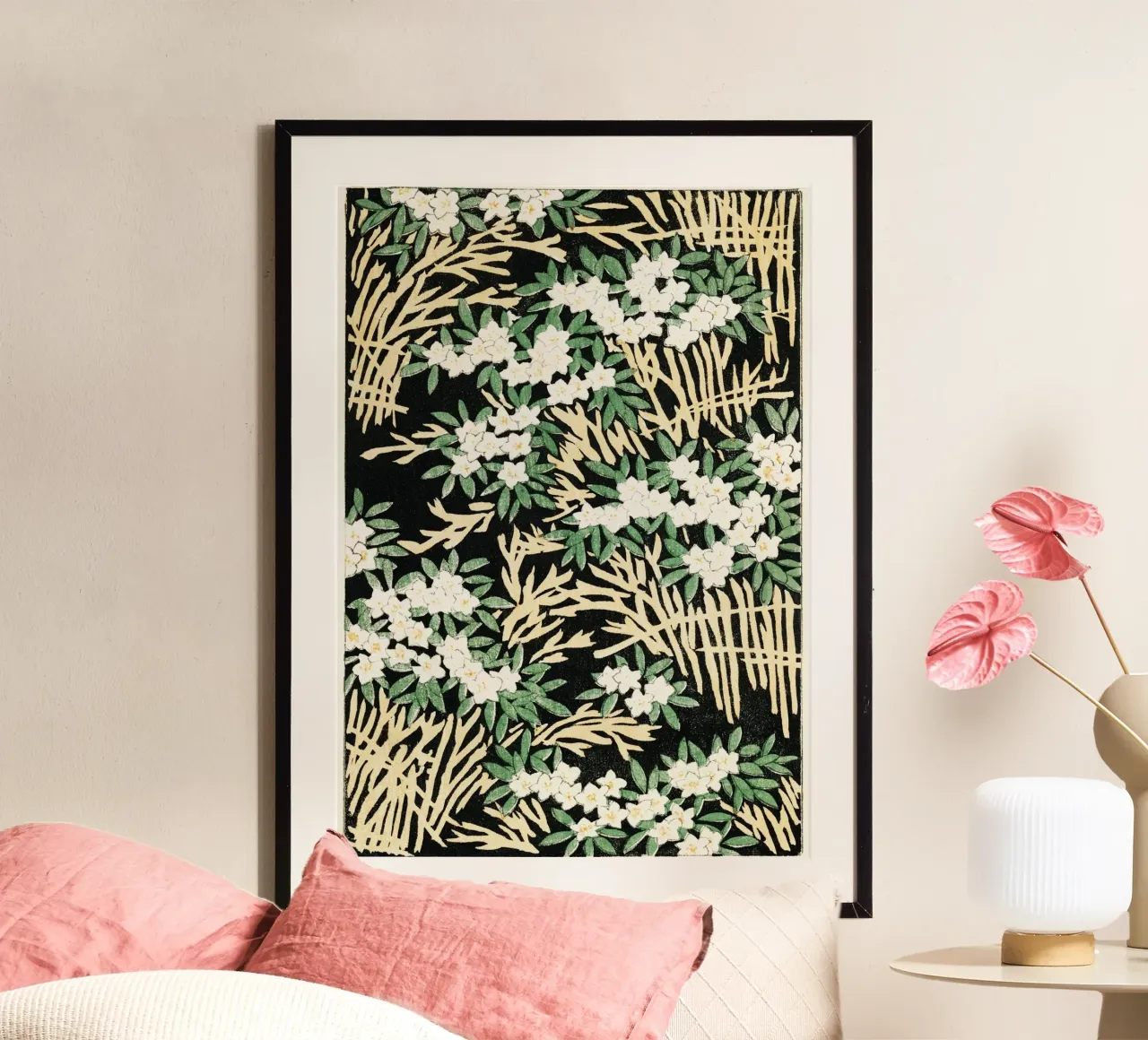 Forest illustration poster con telaio in plastica da vintageshop