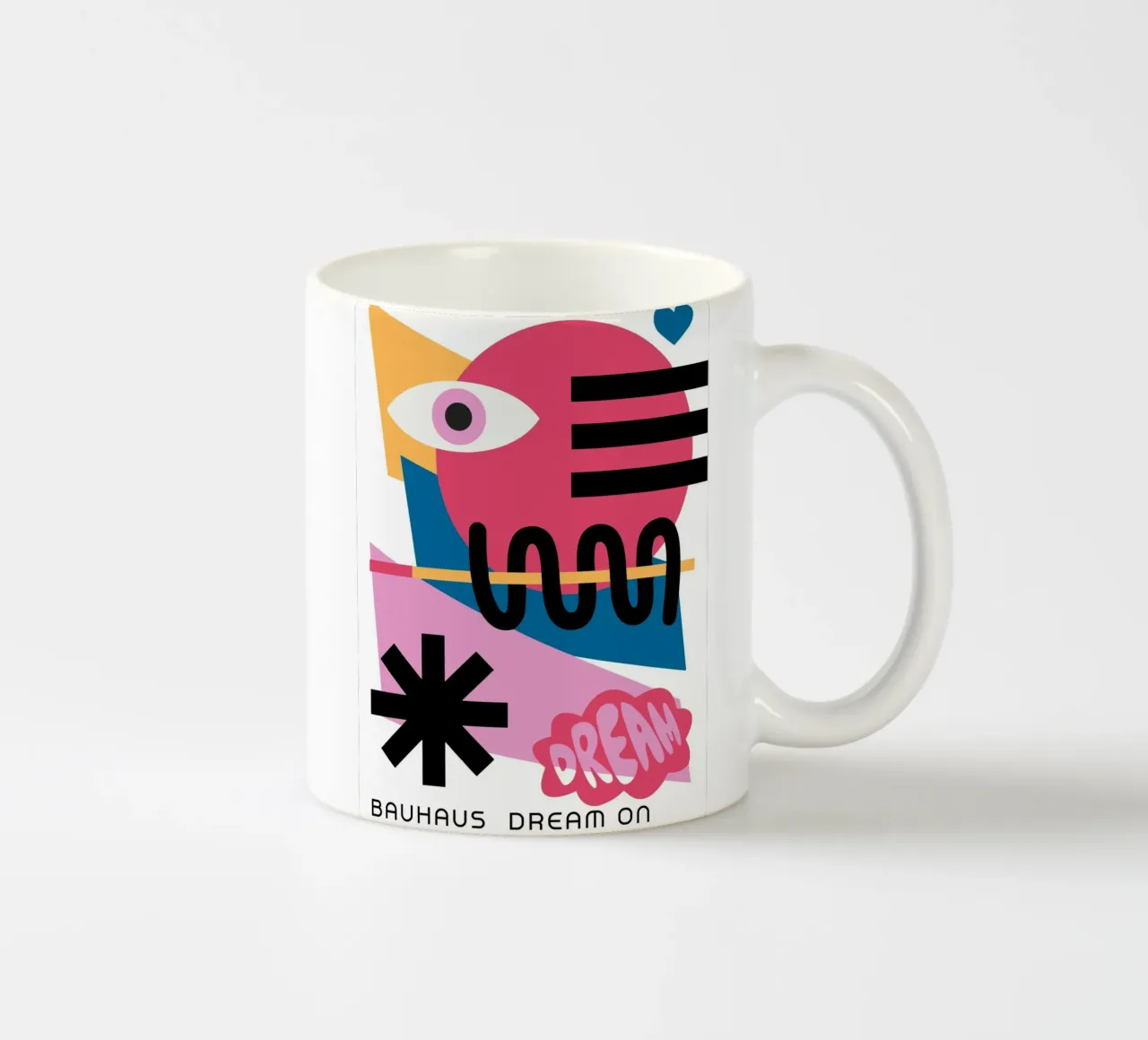 Bauhaus Pop Art - Poster design Dream On tazza in ceramica da Casa Calm
