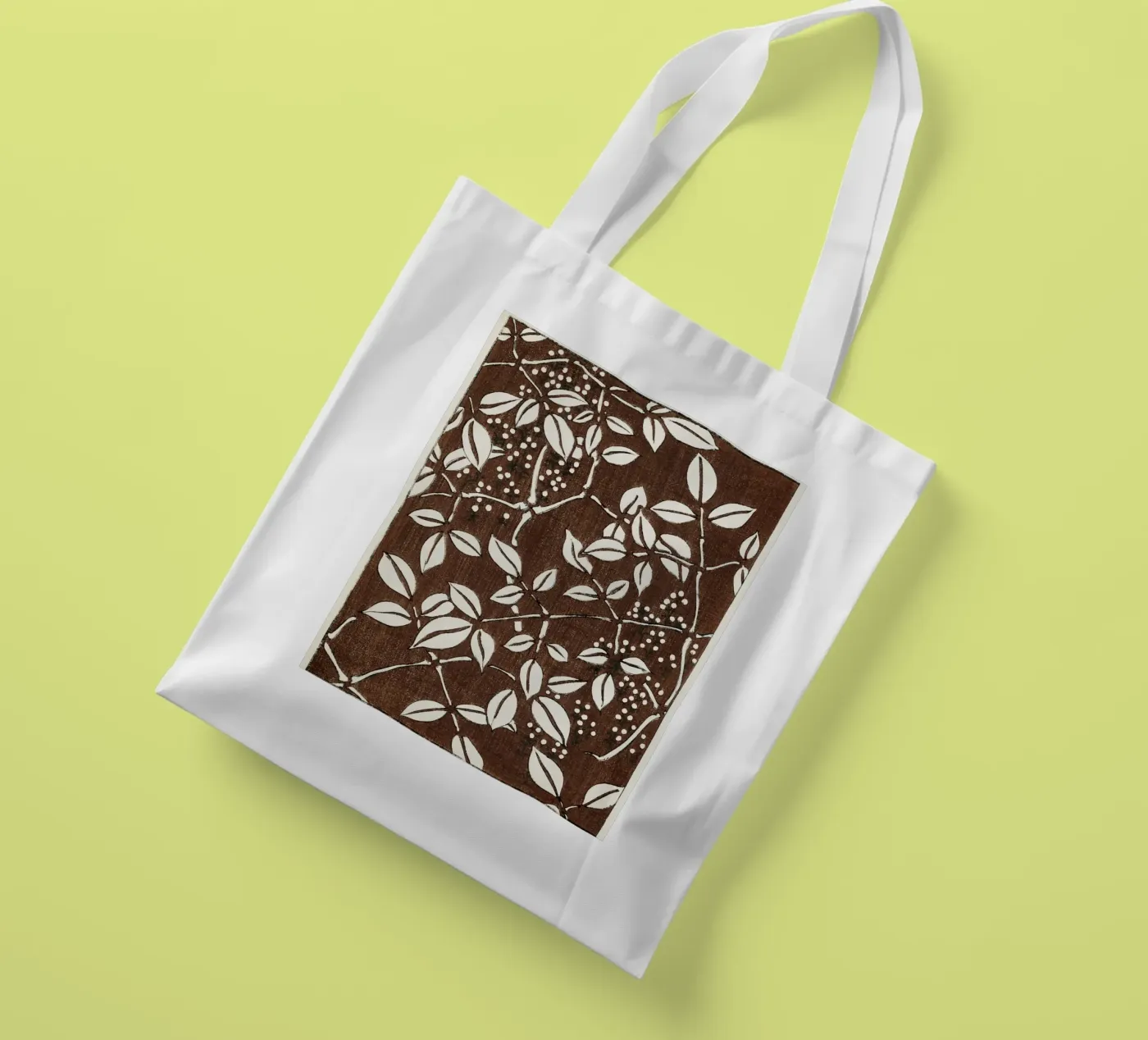 Leaf pattern tote bag by vintageshop