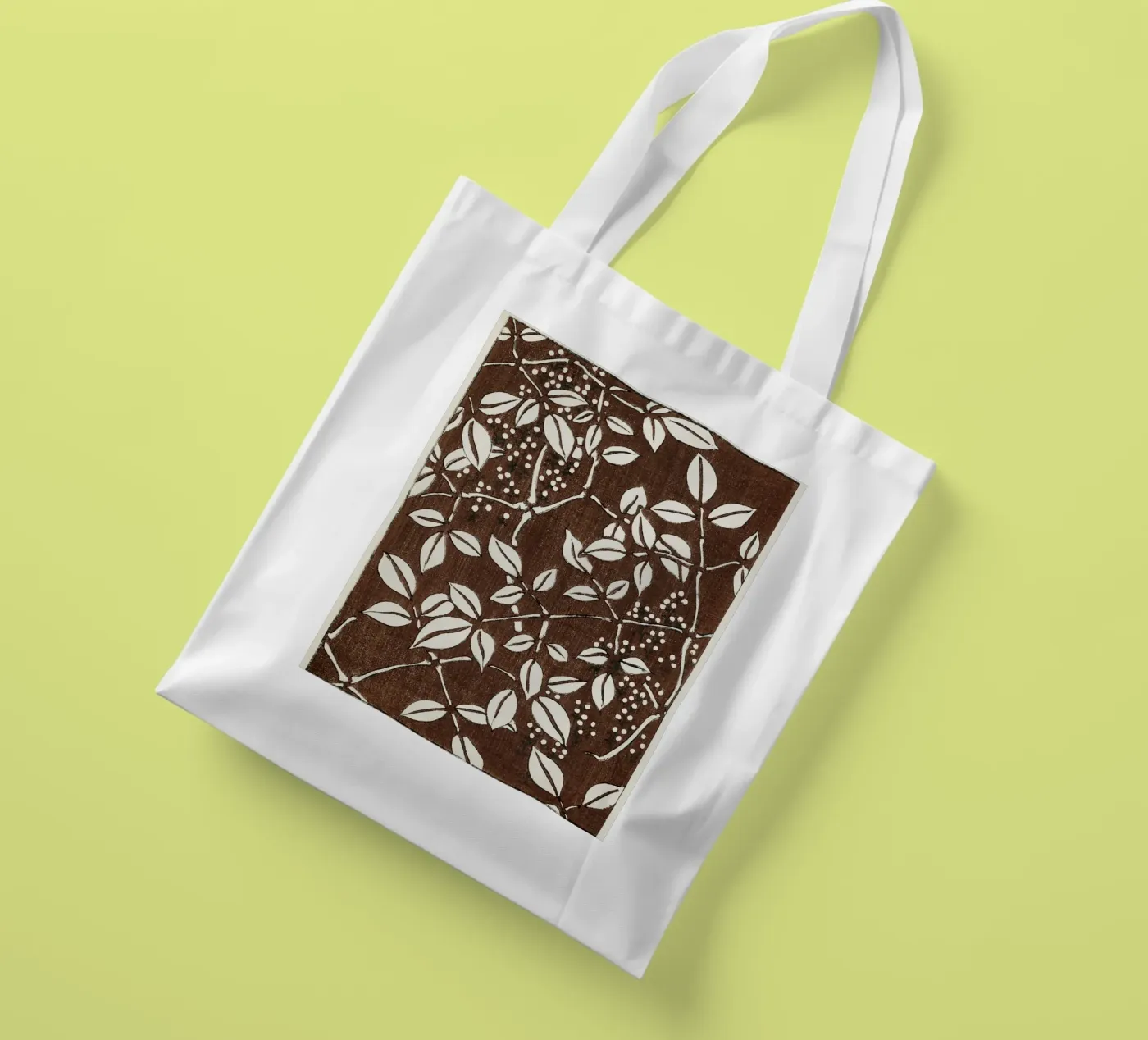 Leaf pattern tote bag by vintageshop