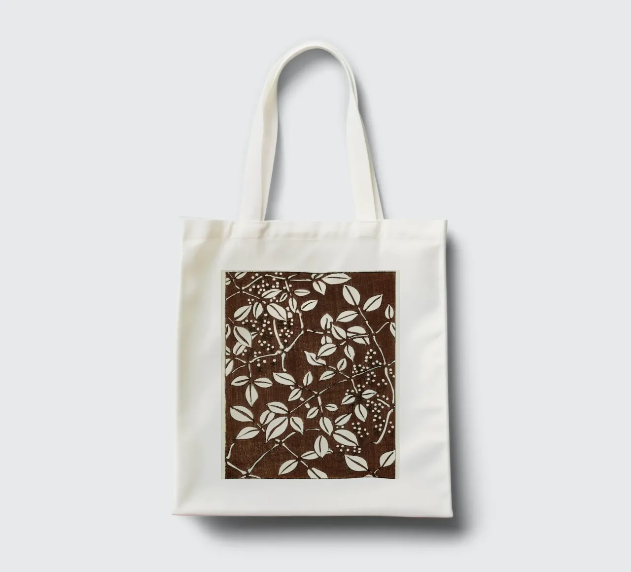 Leaf pattern tote bag by vintageshop