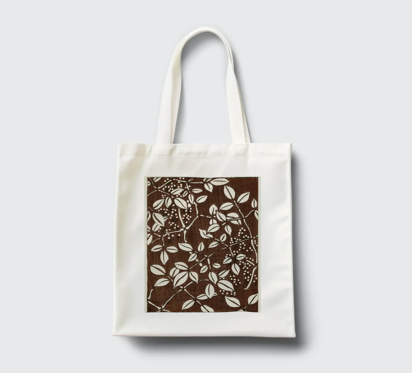 Leaf pattern tote bag by vintageshop