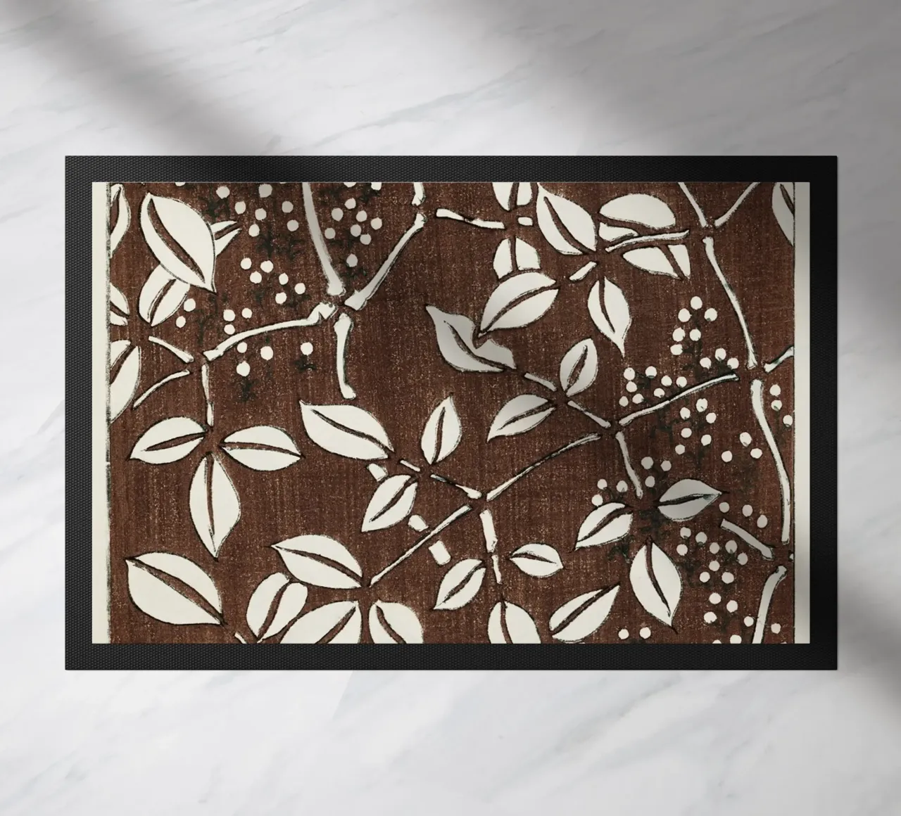 Leaf pattern deurmat van vintageshop