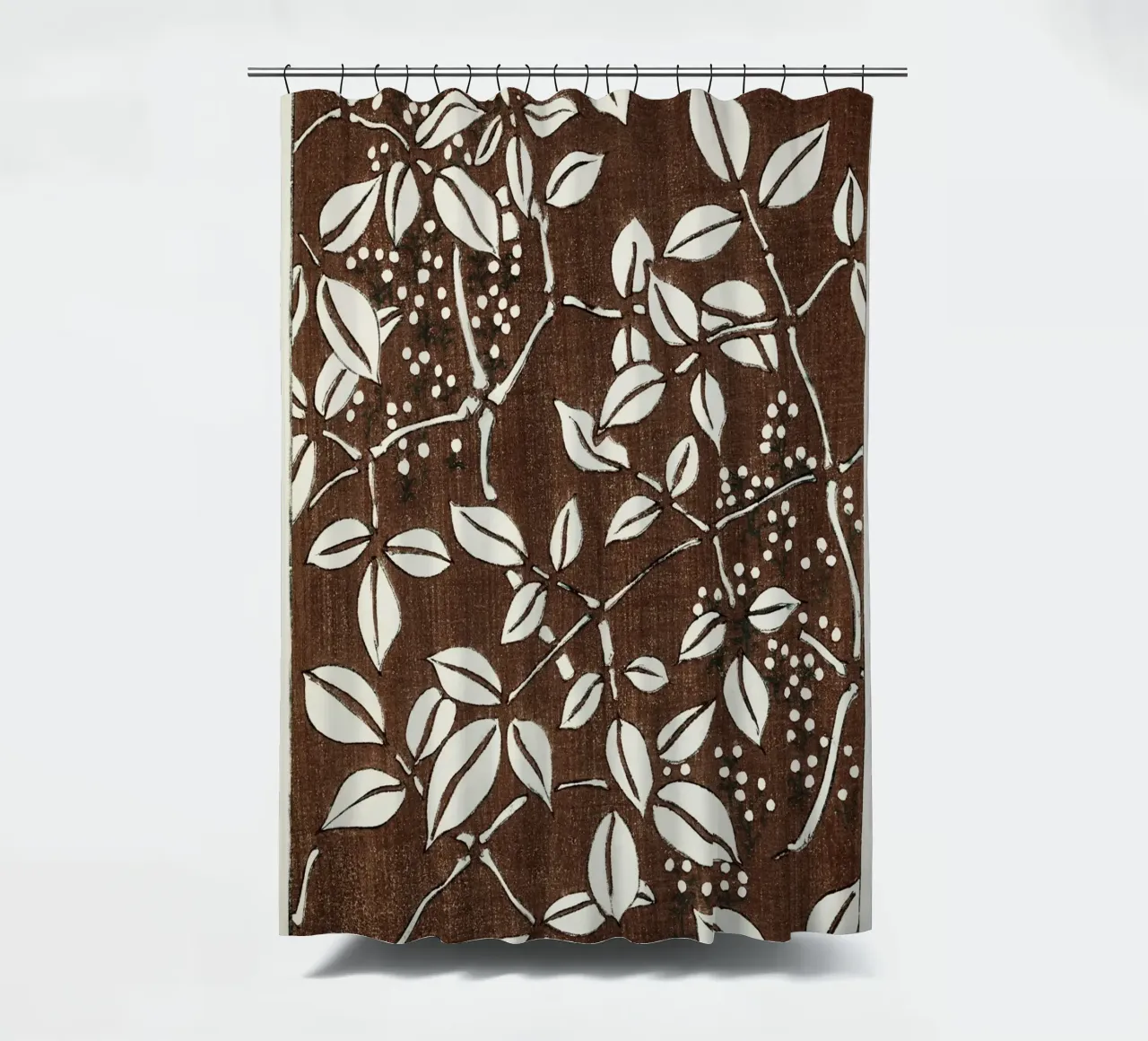 Leaf pattern douchegordijn van vintageshop