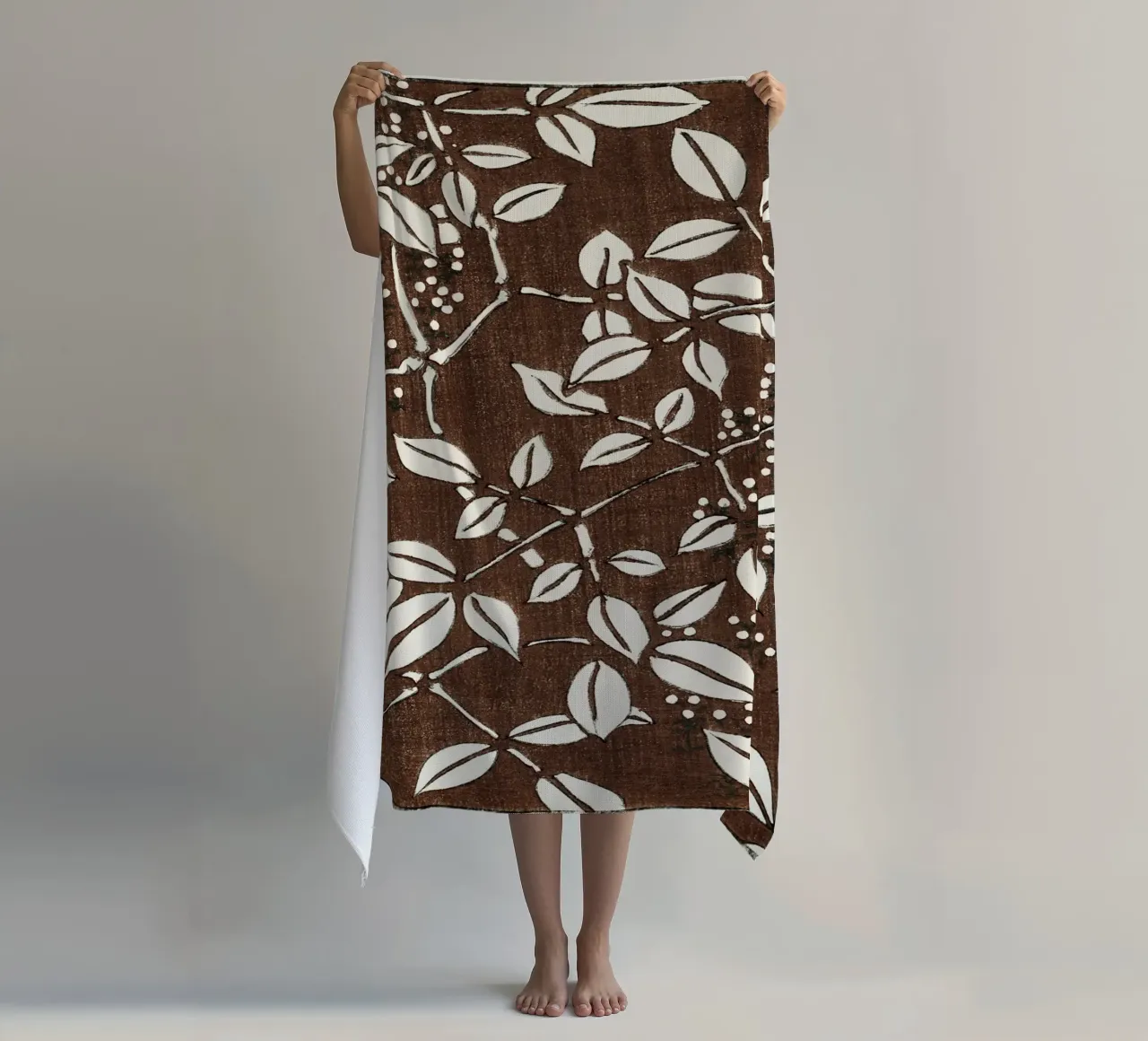 Leaf pattern telo mare da vintageshop