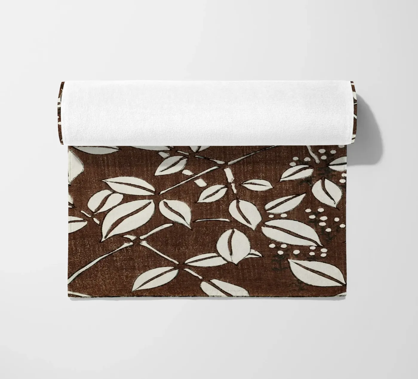 Leaf pattern strandhanddoek van vintageshop