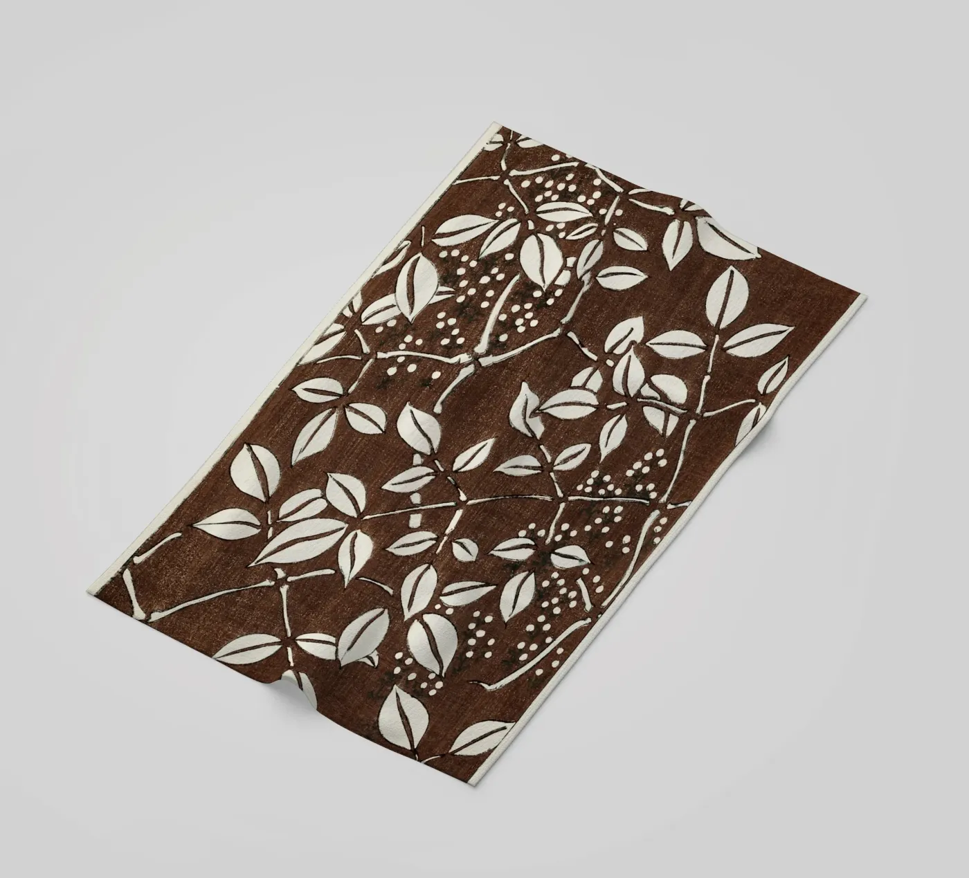 Leaf pattern strandhanddoek van vintageshop
