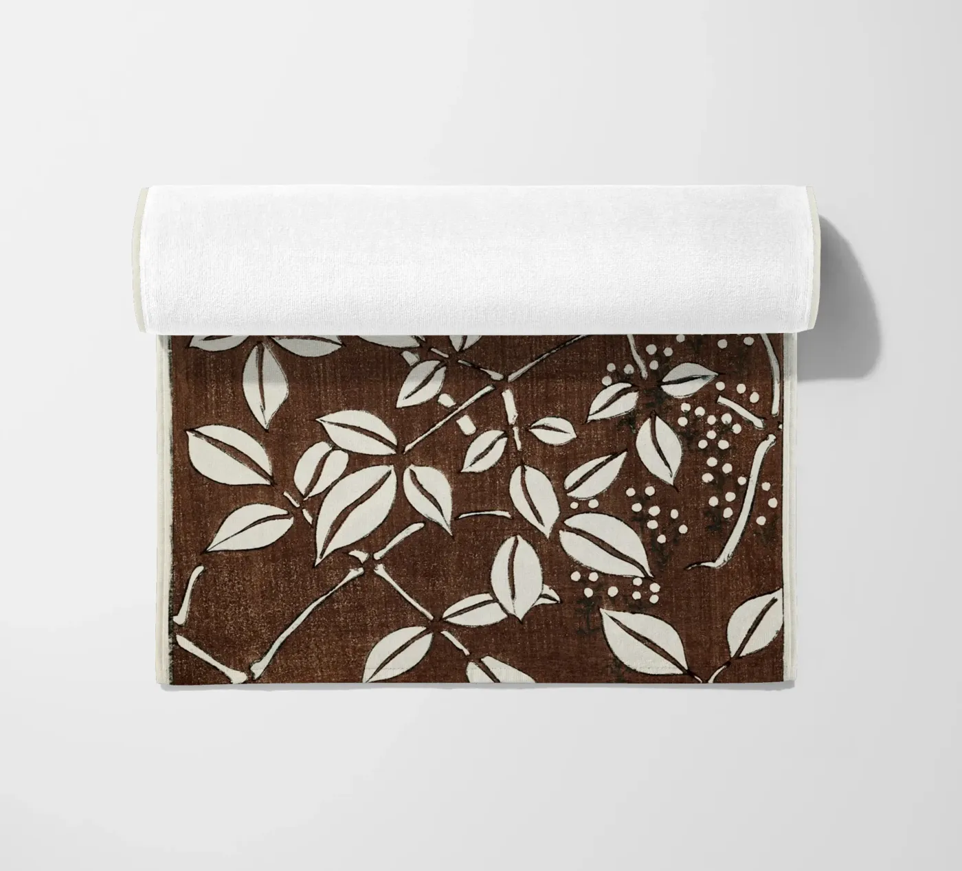 Leaf pattern serviette de plage de vintageshop