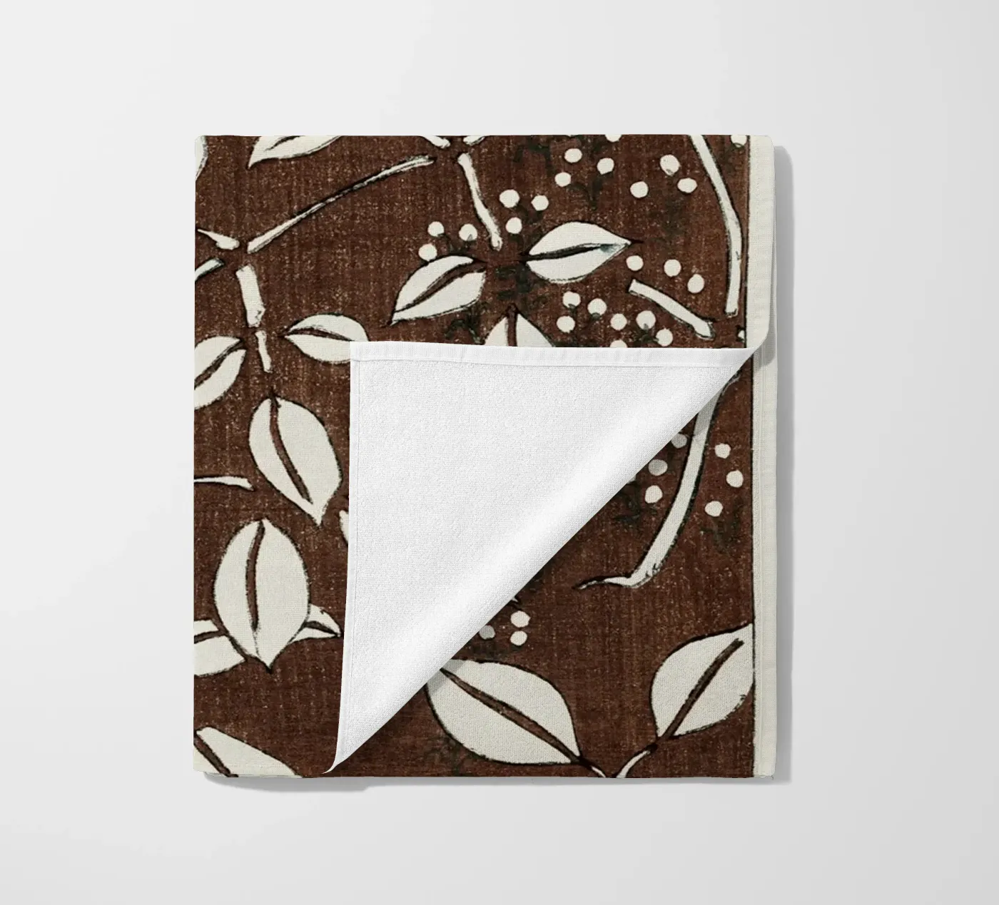 Leaf pattern strandhanddoek van vintageshop