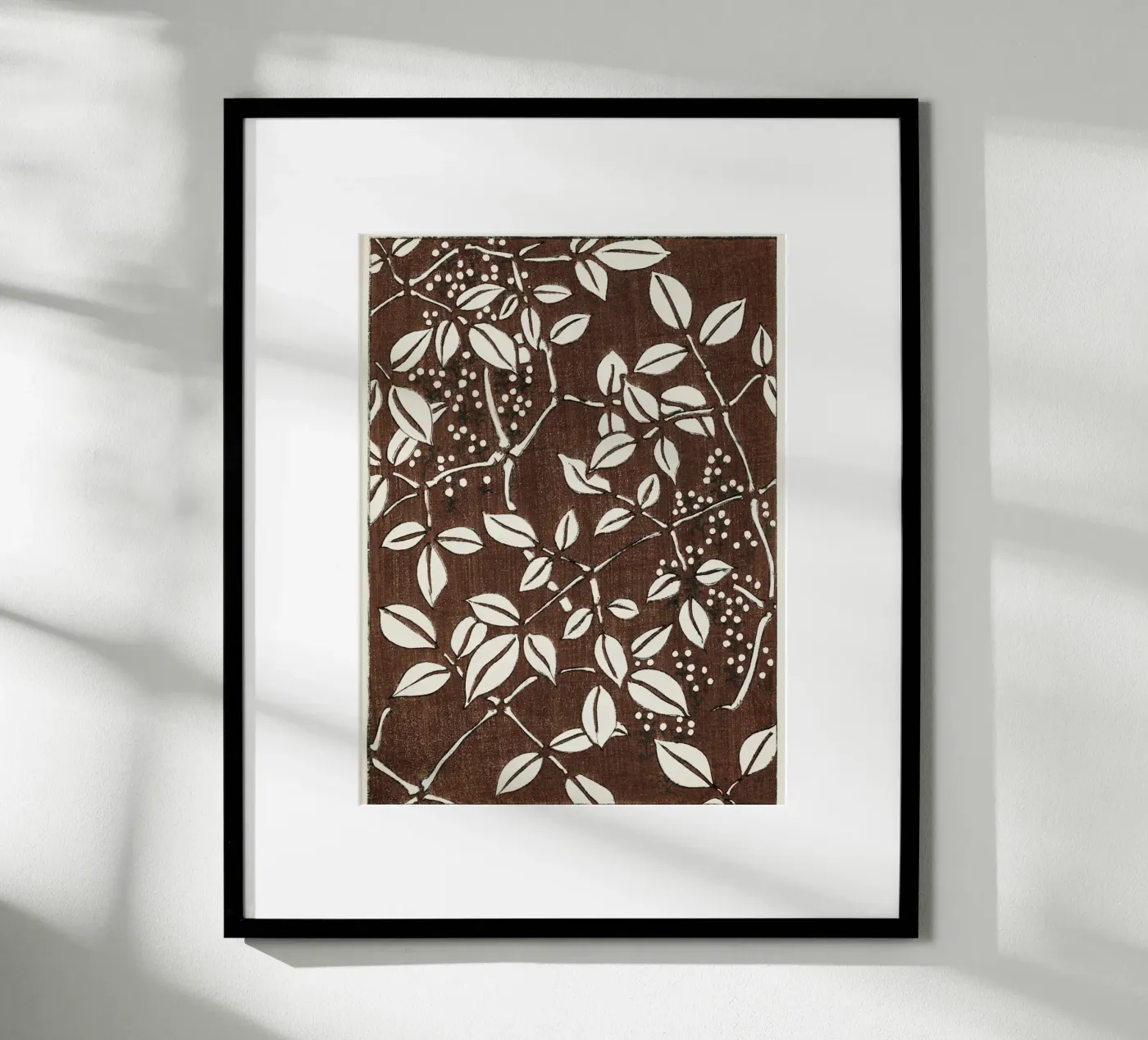 Leaf pattern poster van vintageshop