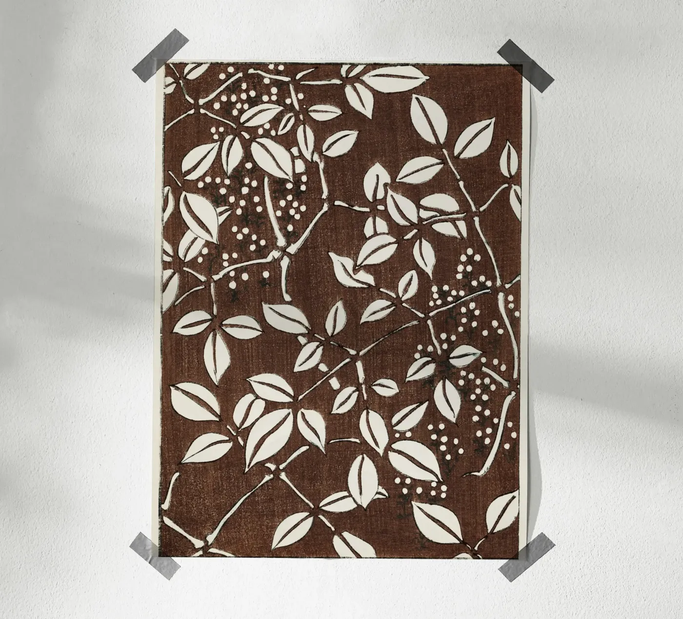 Leaf pattern hahnemühle de vintageshop