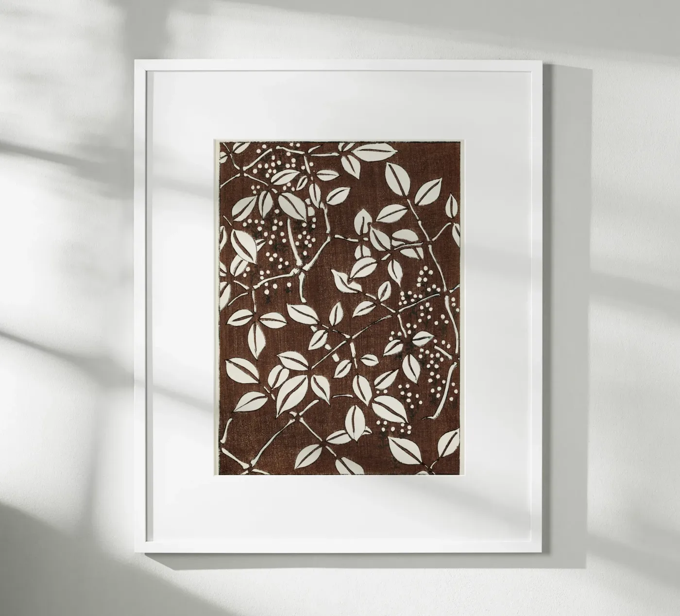 Leaf pattern poster van vintageshop