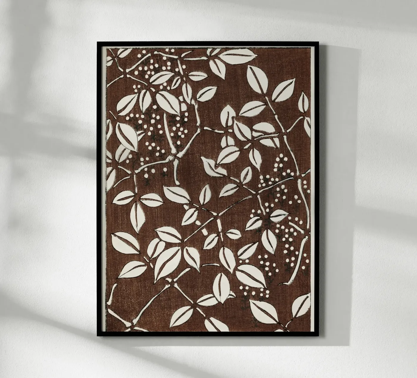Leaf pattern poster van vintageshop