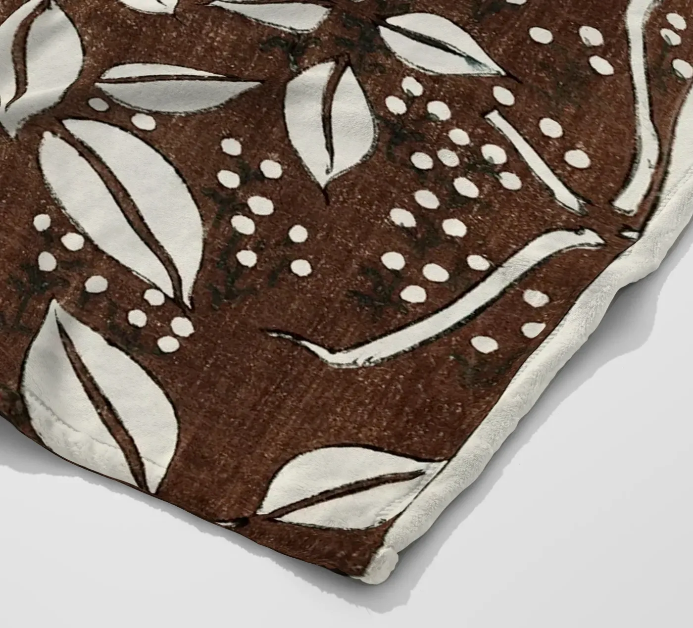 Leaf pattern fleece blanket by vintageshop