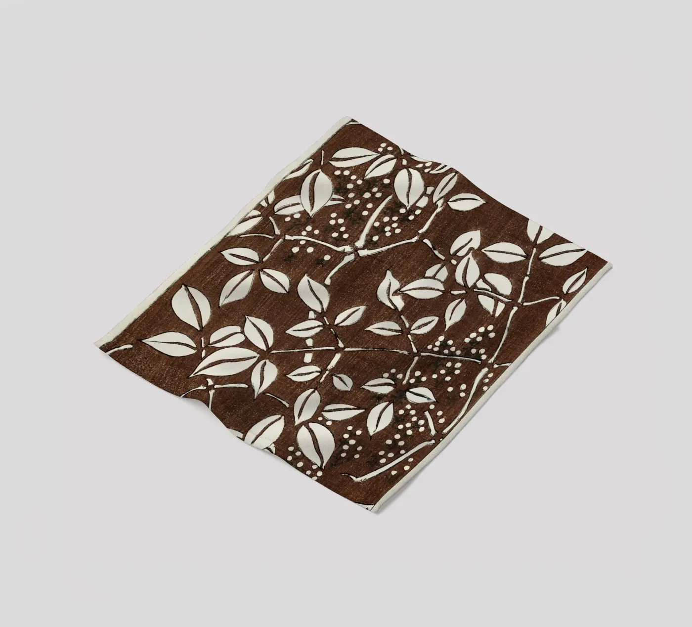 Leaf pattern plaid polaire de vintageshop