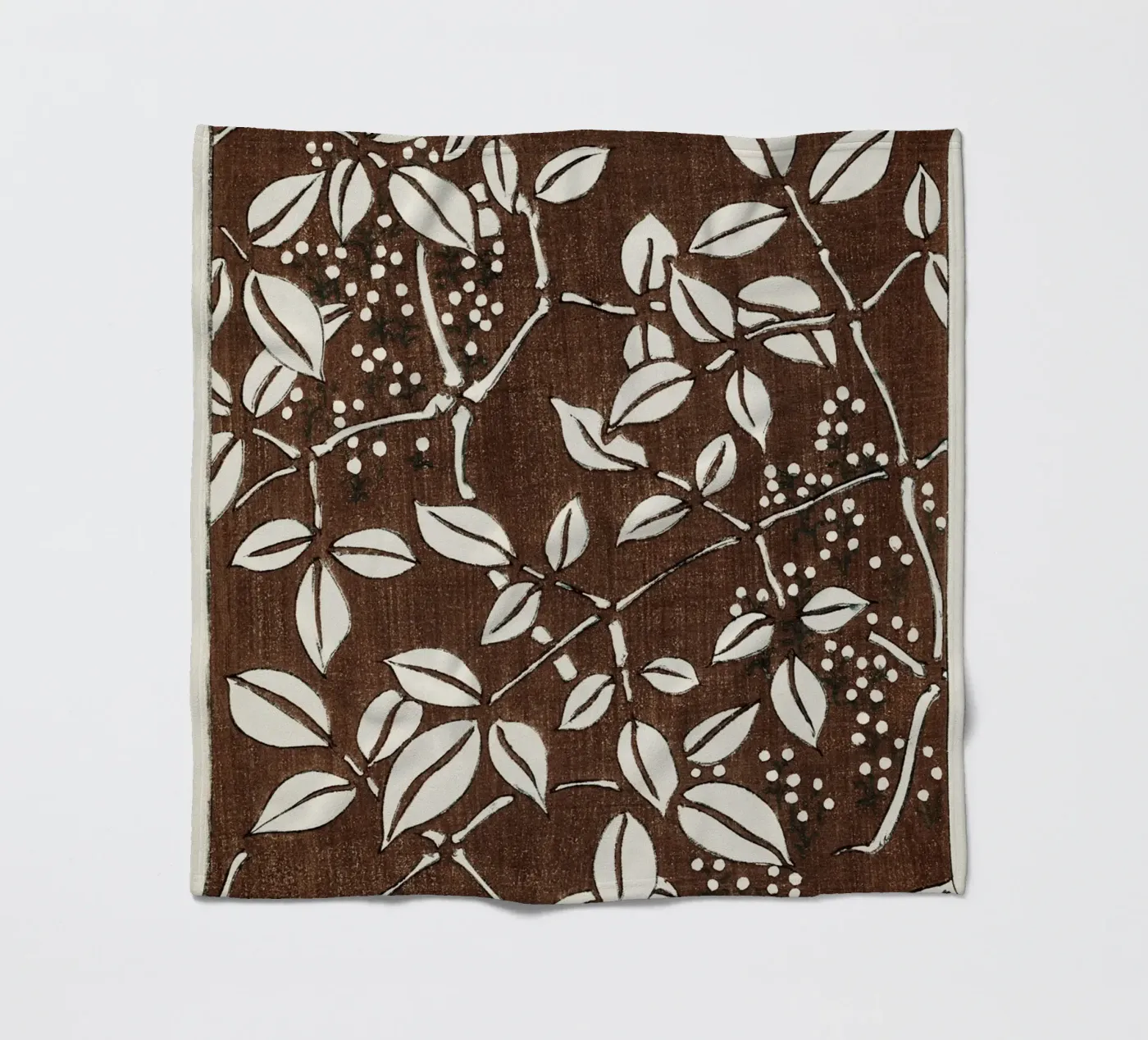 Leaf pattern plaid polaire de vintageshop