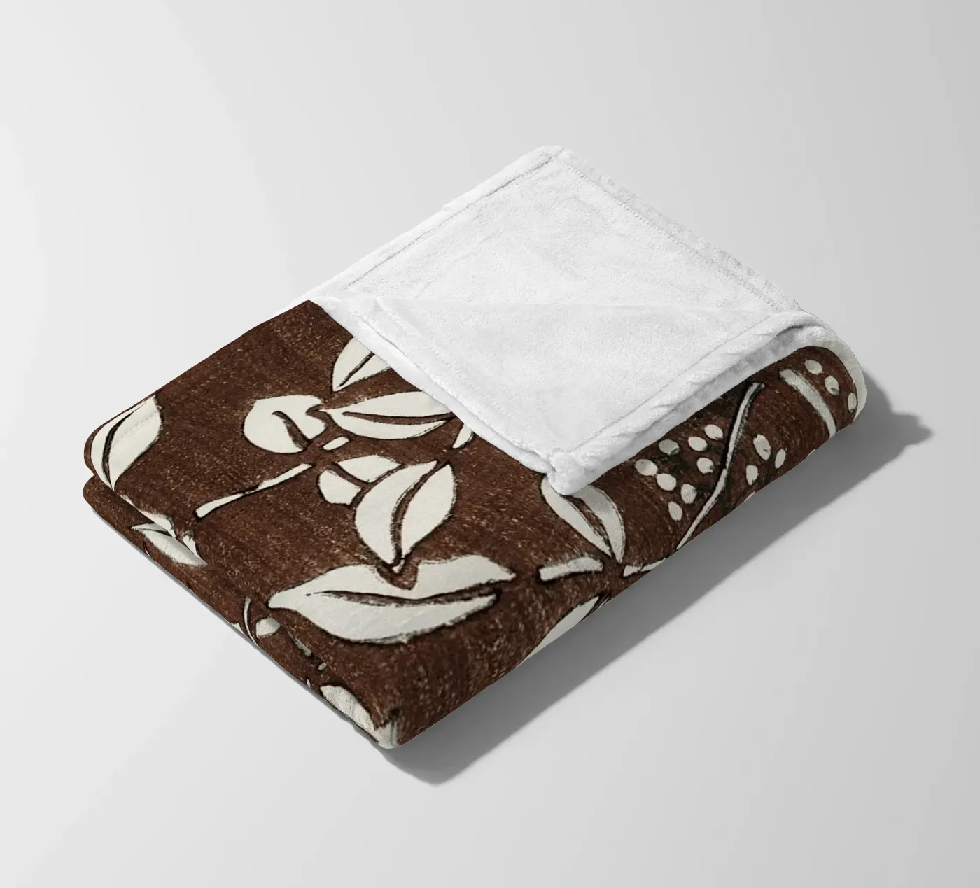 Leaf pattern fleece blanket by vintageshop