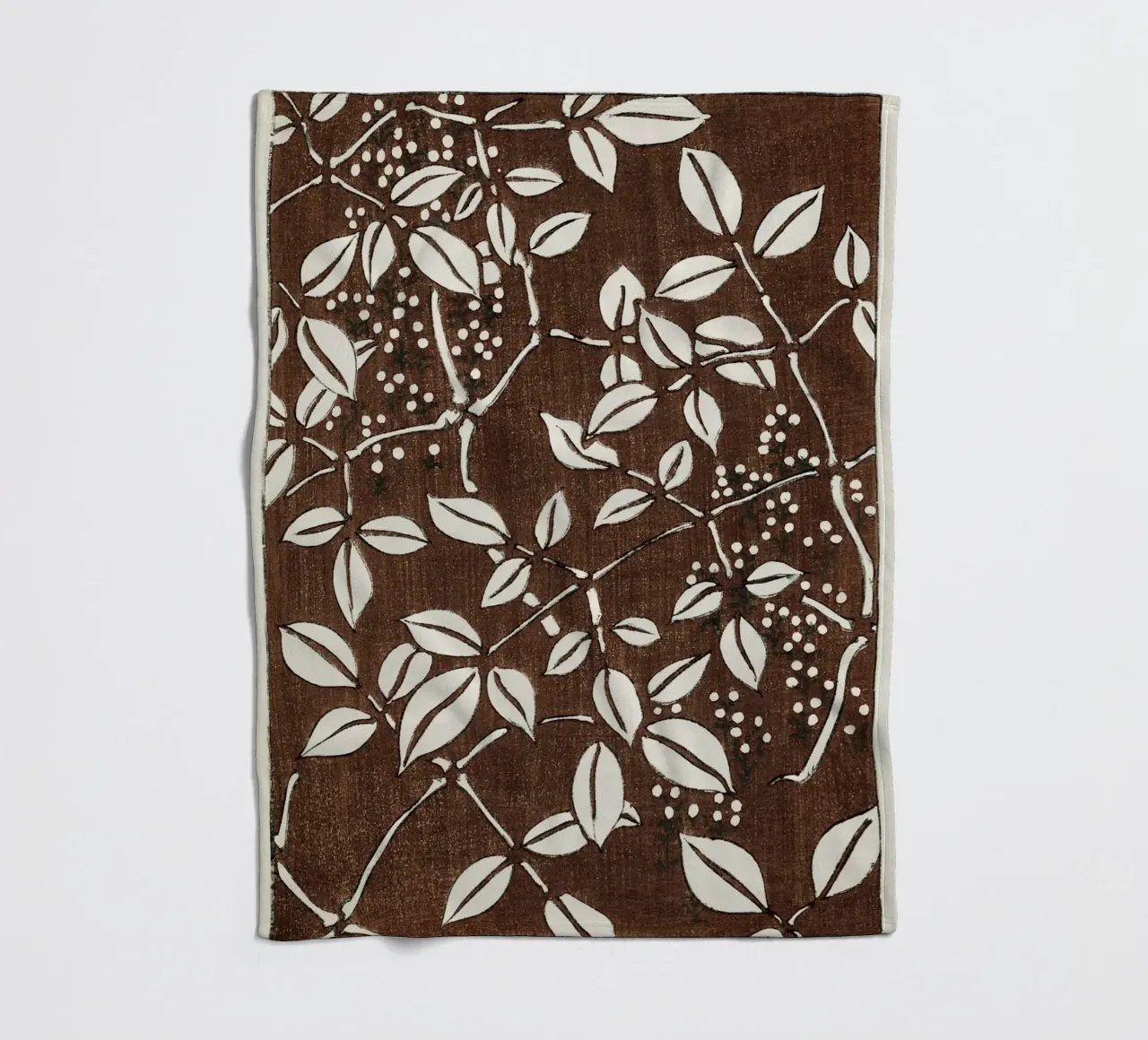 Leaf pattern Fleecedecke von vintageshop